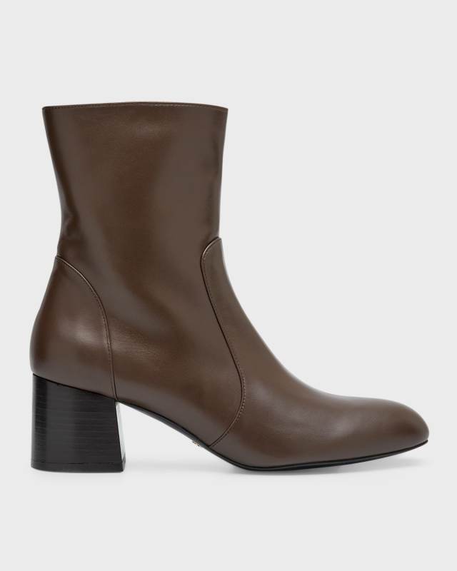 Leather Zip Ankle Booties